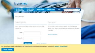 
                            2. Kundenlogin - shop.tronomed.de