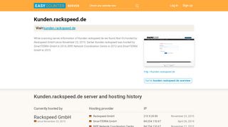 
                            8. Kunden.rackspeed.de server and hosting history