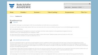 
                            4. Kundenservice - Bodo Schäfer Akademie - Training Coaching ...