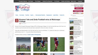 
                            2. Kuranui 1sts and 2nds Football wins at Wairarapa College – Kuranui ...