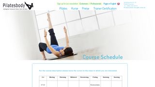 
                            8. KURSPLAN PILATESBODY Pilates_München