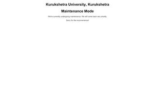 
                            5. Kurukshetra University, Kurukshetra - kukadmissions.in