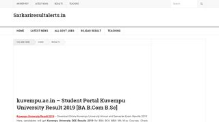 
                            3. kuvempu.ac.in – Student Portal Kuvempu University Result ...
