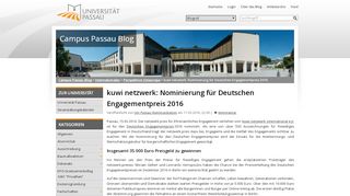 
                            9. kuwi netzwerk: Nominierung für Deutschen …