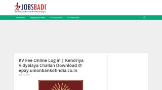 
                            8. KV Fee Online Log in - jobsbadi.com