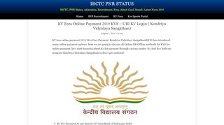 
                            9. KV Fees Online Payment 2019 KVS :: UBI KV Login ( …