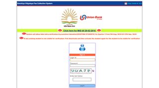 
                            1. KV Login Page - Union Bank Of India