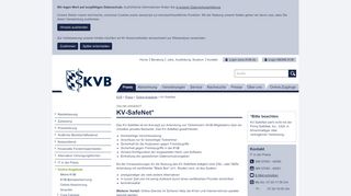 
                            7. KV-SafeNet - Kassenärztliche Vereinigung Bayerns (KVB) - KVB.de