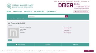 
                            4. KV Telematik GmbH: DMEA - Exhibitor - DMEA Virtual Market Place