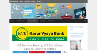 
                            9. KVB Bank Net Banking - onlinebanking.net.in