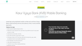 
                            8. KVB Mobile Banking using App in 4 Easy Steps