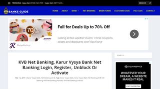 
                            5. KVB Net Banking, Karur Vysya Bank Net Banking …