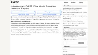 
                            3. Kviconline.gov.in for Prime Minister Employment …