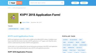 
                            9. KVPY 2018 Application Form is Out - Apply for KVPY here!