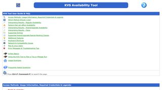 
                            5. KVS Availability Tool: User Guide/FAQ
