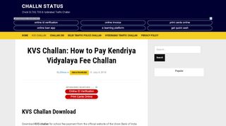 
                            8. KVS Challan: How to Pay Kendriya Vidyalaya Fee Challan ...