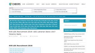 
                            5. KVS LDC Recruitment 2018- UDC Librarian Steno …