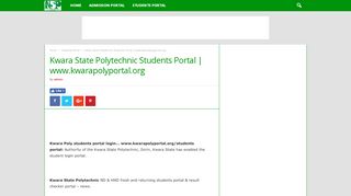 
                            7. Kwara State Polytechnic Students Portal | www ...
