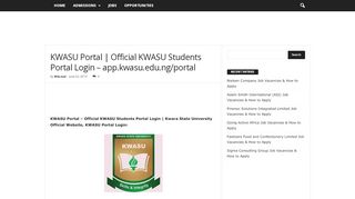 
                            11. KWASU Portal | Official KWASU Students Portal Login - app.kwasu ...