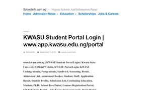 
                            3. KWASU Student Portal Login - schoolinfo.com.ng