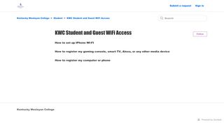 
                            8. KWC Student and Guest WiFi Access – Kentucky Wesleyan College