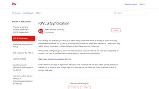 
                            5. KWLS Syndication – KW Answers