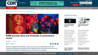 
                            5. KWM accents Asia and Australia in promotions round | Ben Rigby ...