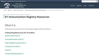 
                            4. KY Immunization Registry Resources - Cabinet for Health and ...