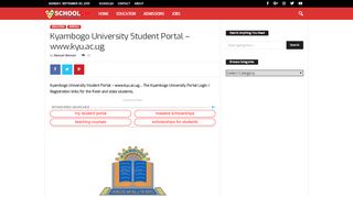 
                            3. Kyambogo University Student Portal – www.kyu.ac.ug