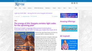 
                            5. Kyrona.com Light Up YOUR DNA - during the 8:8 Lions Stargate ...