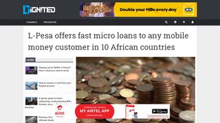 
                            7. L-Pesa offers fast micro loans to any mobile money ...