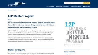 
                            5. L2P Mentor Program - City of Greater Geelong