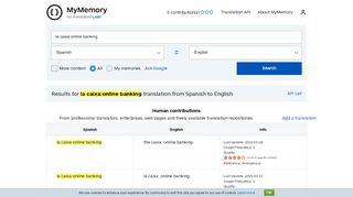
                            3. La caixa:online banking in English with examples - MyMemory
