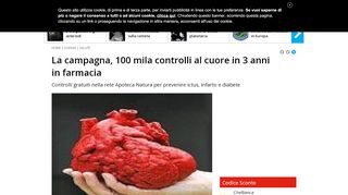 
                            8. La campagna, 100 mila controlli al cuore in 3 anni in farmacia - Focus.it