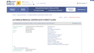 
                            1. LA FAMILIA MEDICAL CENTER ... - New Mexico Medical Home Portal