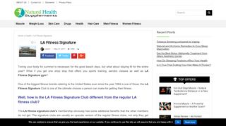 
                            5. LA Fitness Signature - LA Fitness Hours Health Information