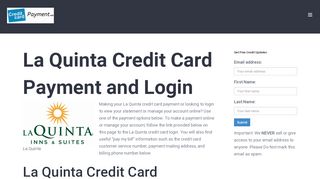 
                            6. La Quinta Credit Card Payment and Login