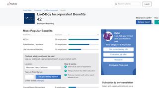 
                            9. La-Z-Boy Incorporated Benefits & Perks | PayScale