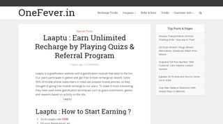 
                            3. Laaptu : Earn Unlimited Recharge by Playing Quizs ...