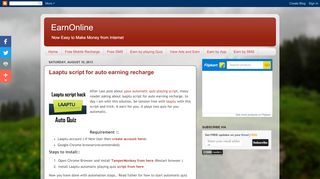 
                            9. Laaptu script for auto earning recharge|EarnOnline