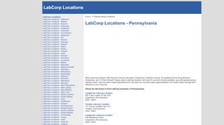 
                            9. LabCorp Locations in Pennsylvania