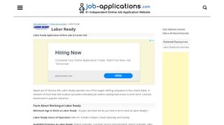 
                            5. Labor Ready Application, Jobs & Careers Online