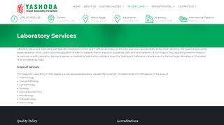 
                            4. Laboratory Services | Yashoda Super Speciality Hospitals
