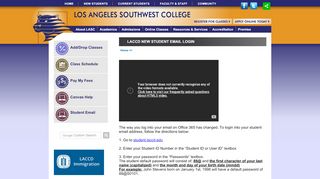 
                            6. LACCD new student email login