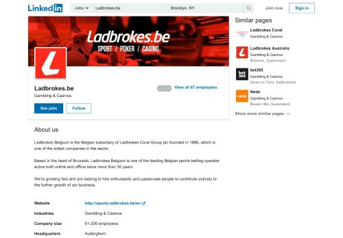 
                            9. Ladbrokes.be | LinkedIn