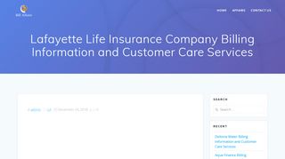 
                            8. Lafayette Life Insurance Company Billing Information and ...