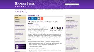 
                            2. Lafene Health Center: Your health and well-being resource