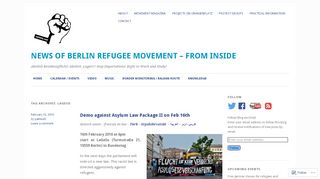 
                            8. LAGeSo | News of Berlin Refugee Movement – from inside