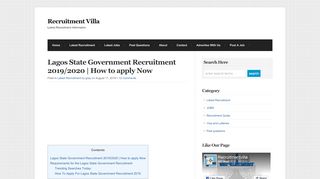 
                            5. Lagos State Government Recruitment 2019/2020 | How to ...