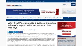 
                            9. Lahey Health's systemwide G Suite go-live makes it Google's largest ...
